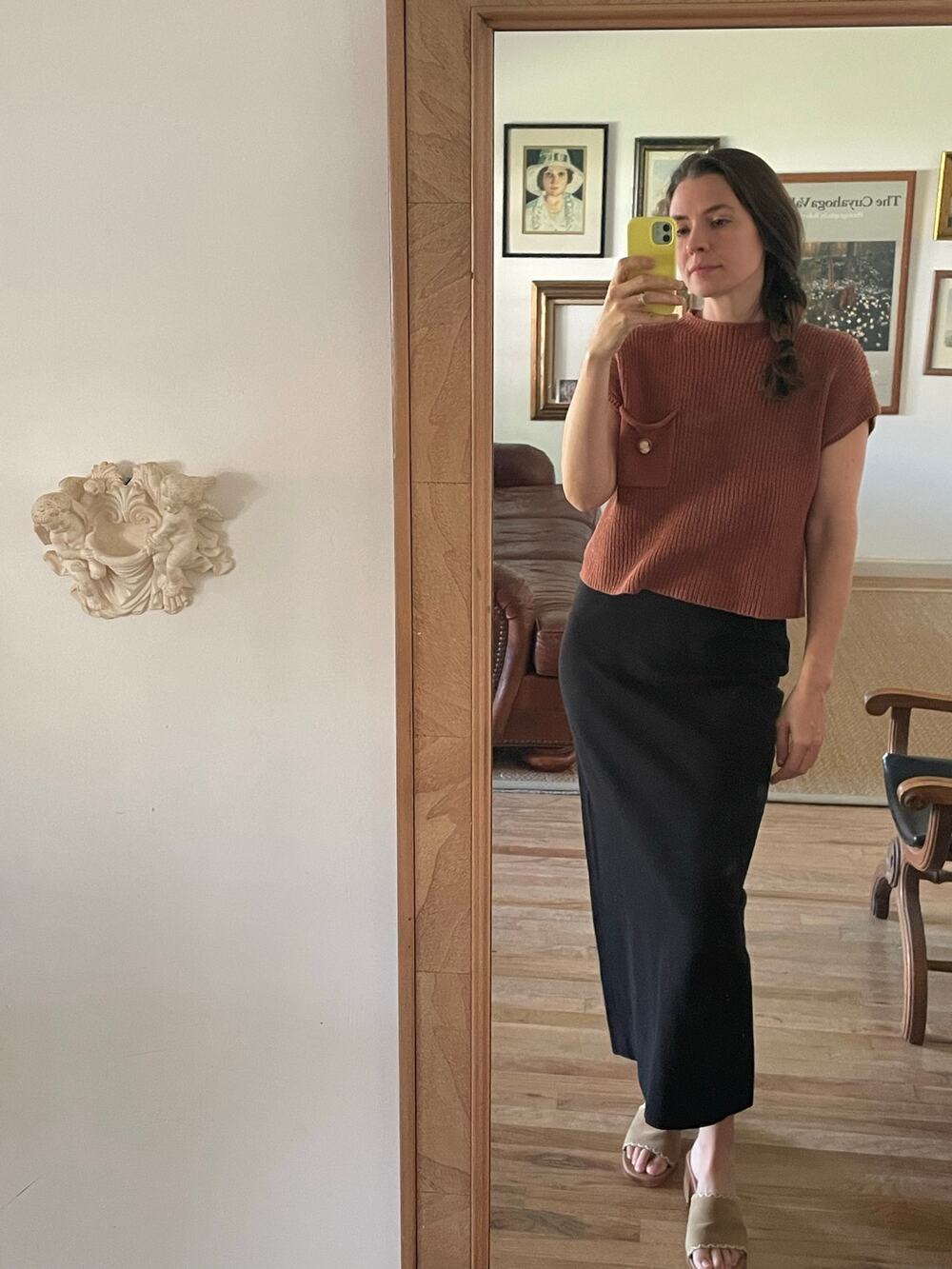 Gap Vintage 90s Column Skirt Black